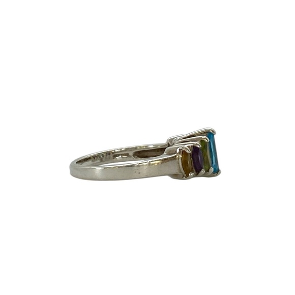 925 Sterling Silver CNA Marquise Gem Ring Topaz Peridot Amethyst Citrine Size 9 - Picture 7 of 7
